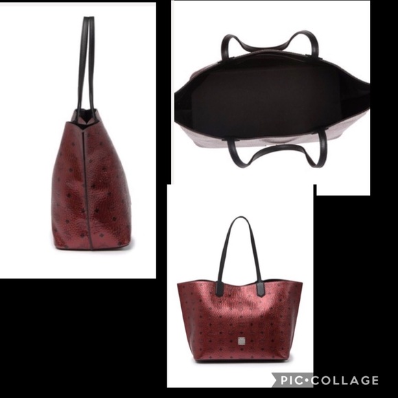 NWT MCM Medium Visetos Leather Shopper- Authentic - Picture 4 of 8